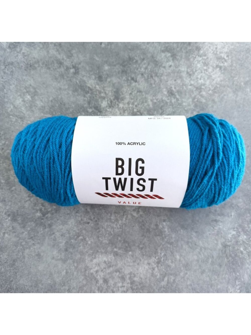 Big Twist Value Yarn Sapphire Color Lot #652703 Weight# 4 100% Acrylic 6oz/380yd